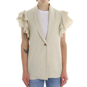 GILET IN LUREX BEIGE